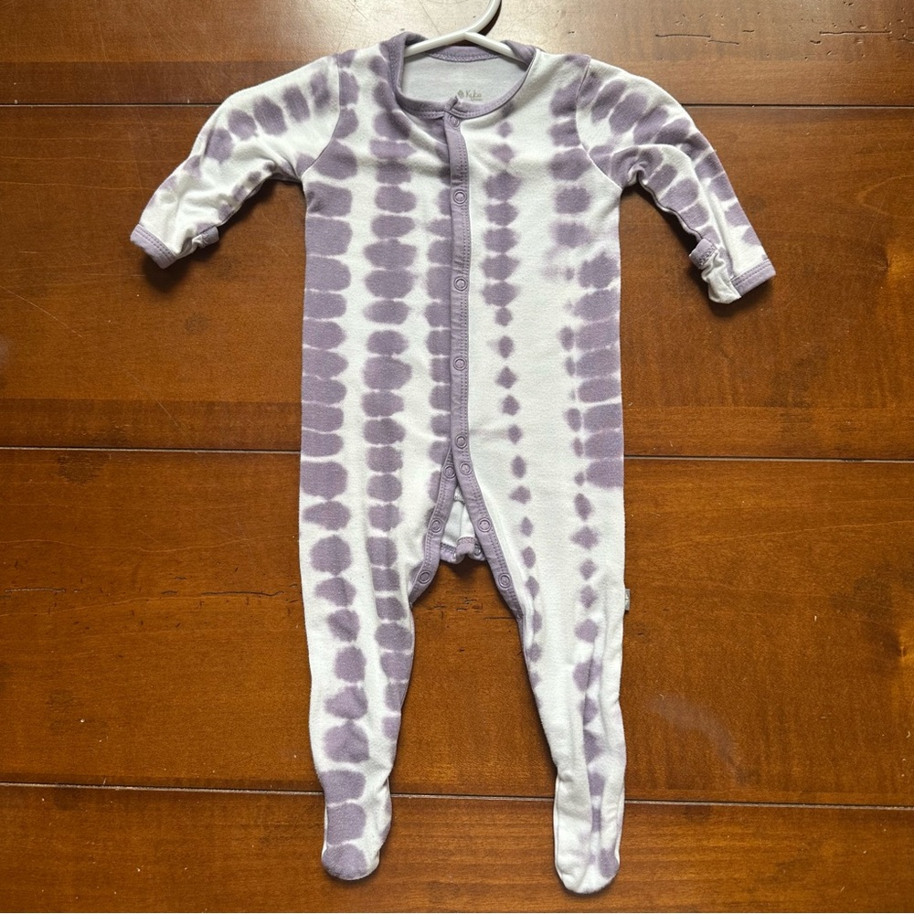 Kyte Baby Purple Tie-Dye Footed Sleeper / 0-3m